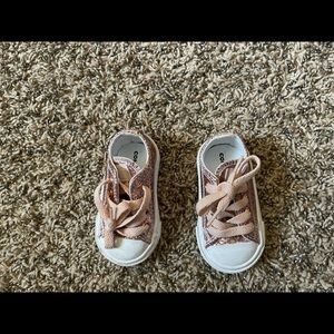 Toddler Pink Glittered/Sequined Converse